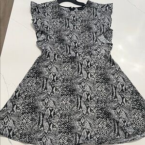 Who What Wear black & white Animal Print Dress in size M